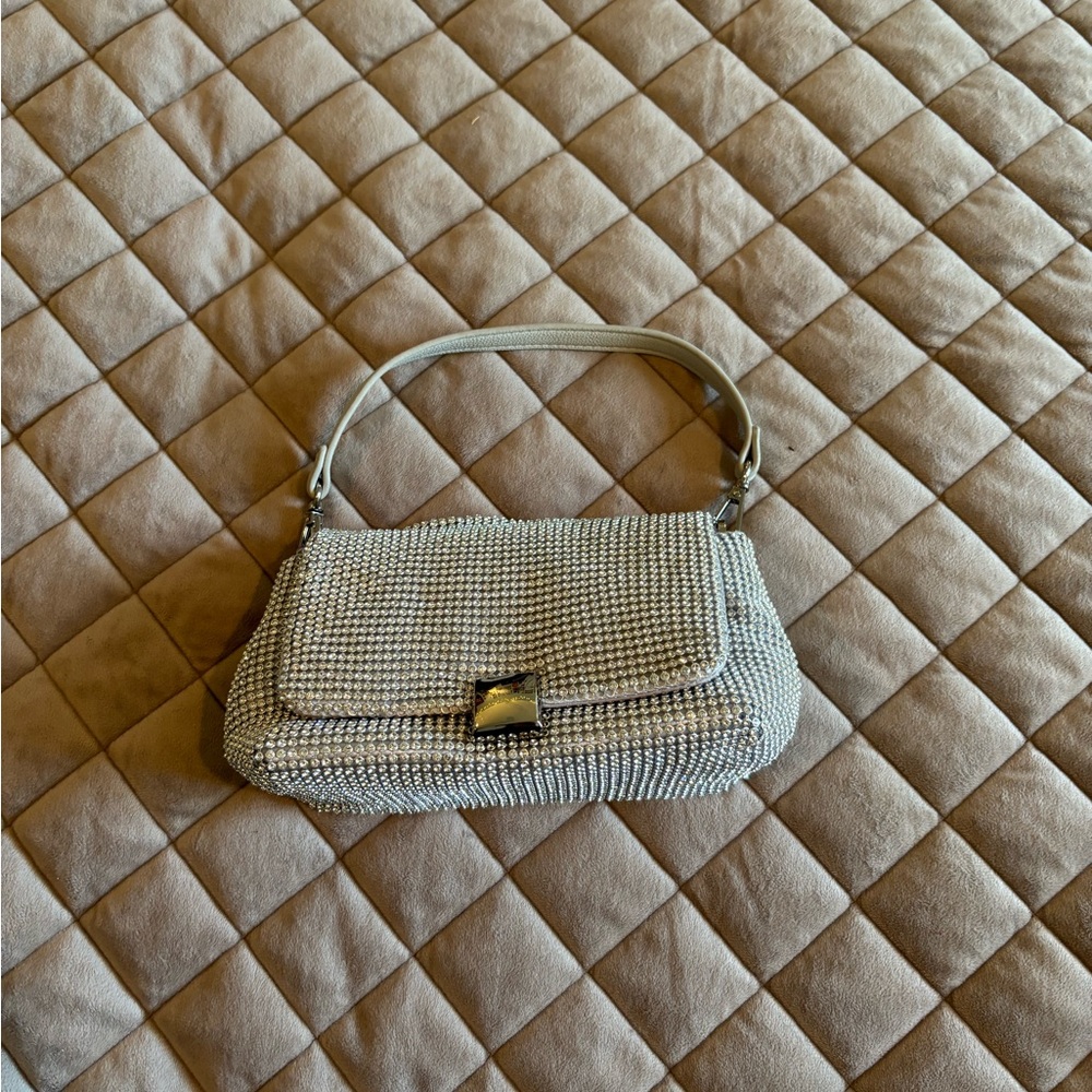 Elegant Silver Women's Handbag